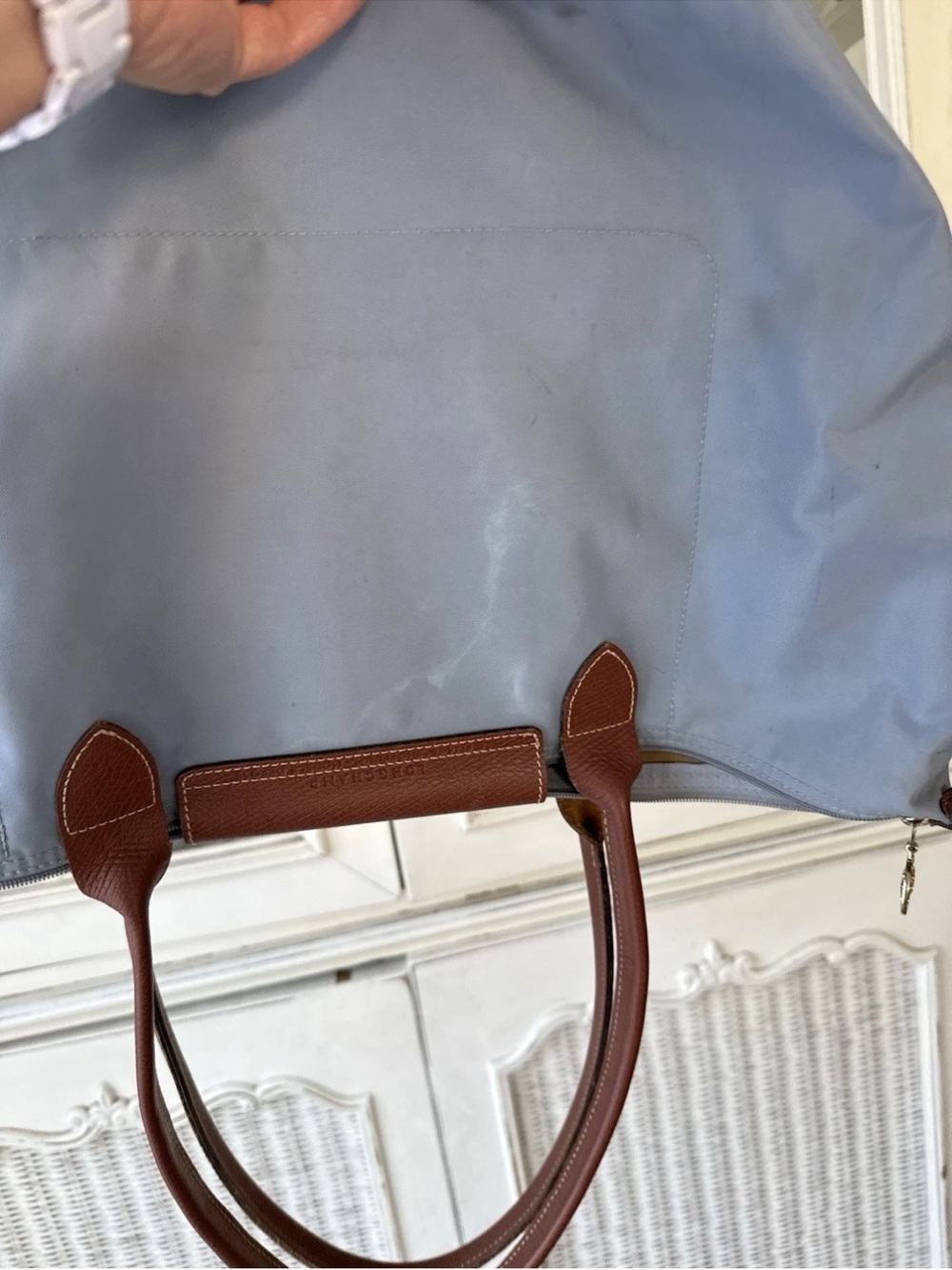Longchamp Le Pliage Tote & Shoulder Bag, M Gray Blue Nylon - Picture 5 of 7